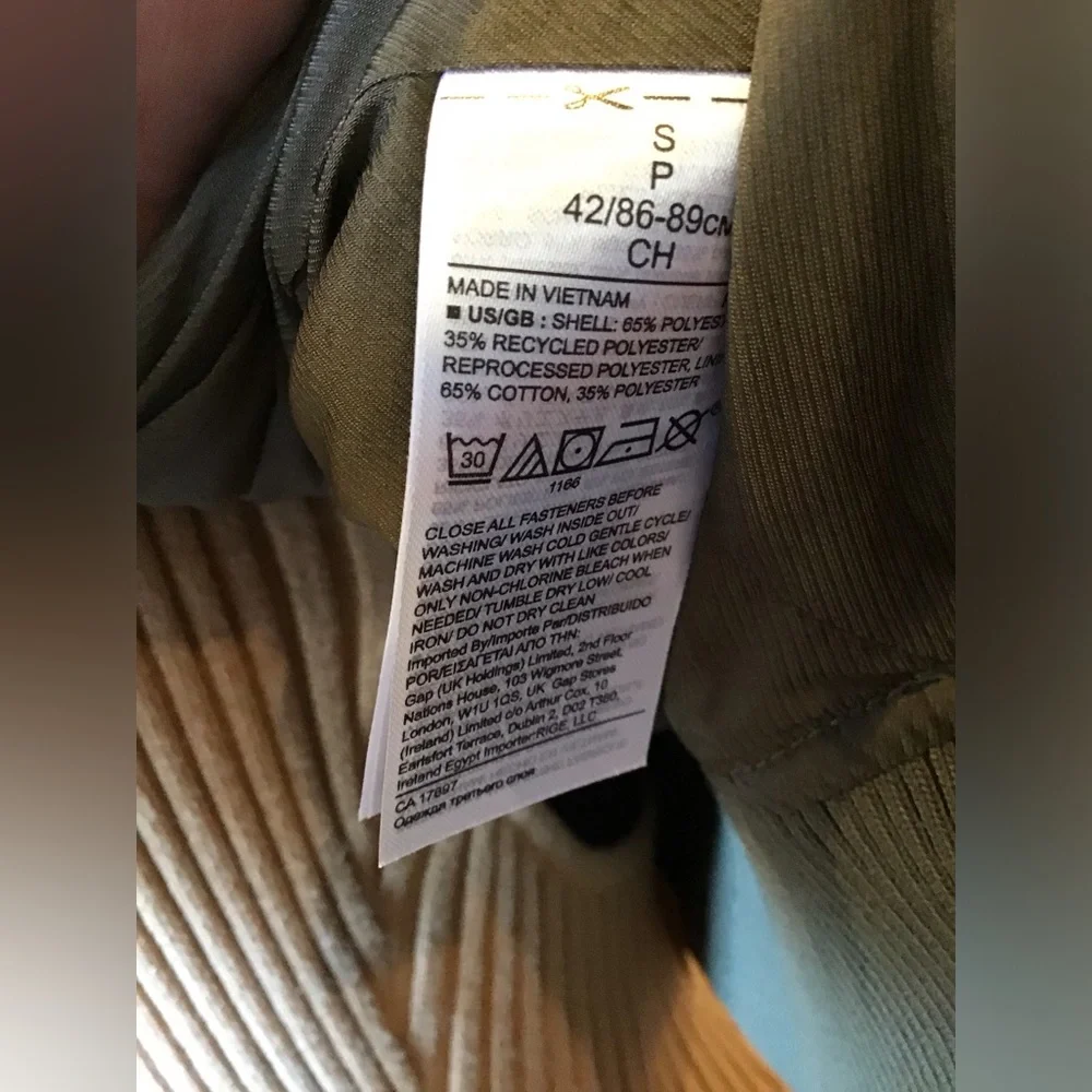 Banana republic Olive Green Bomber Jacket sz S - Picture 4 of 5